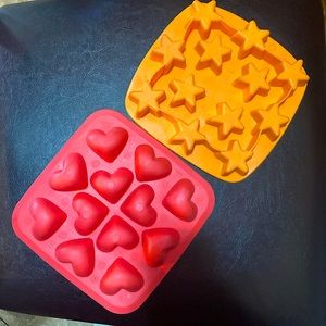 2 Piece Silicone Molds (Heart &Stars)